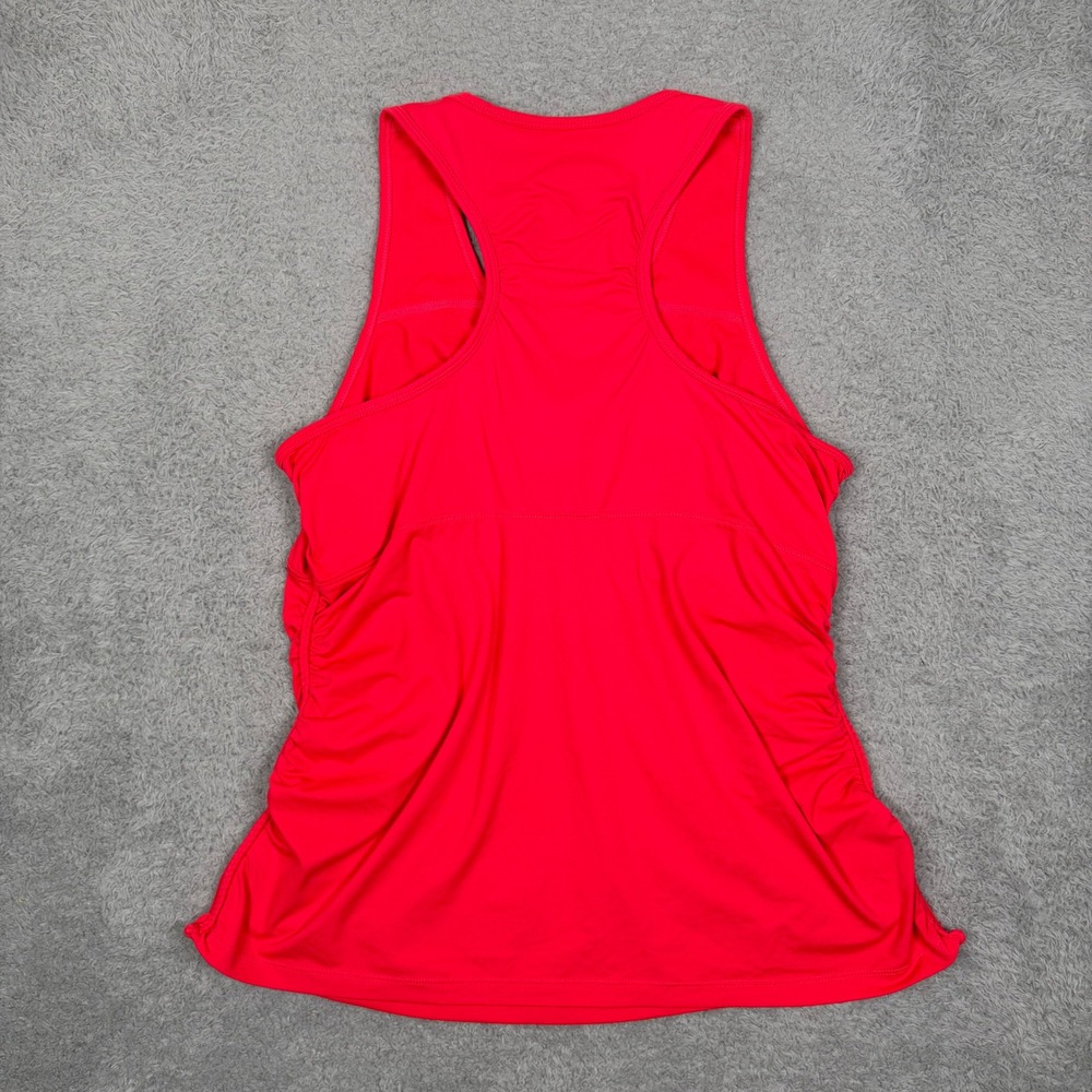 REI Womens Red/Orange Ruched Racerback Athletic Tank Top Size 16 Hiking Active - Picture 2 of 11